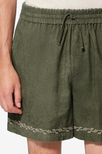 Short en gaze de coton brodé Zilan Short en gaze de coton brodé Zilan