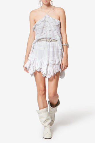 Short Jocadia en coton et dentelle florale