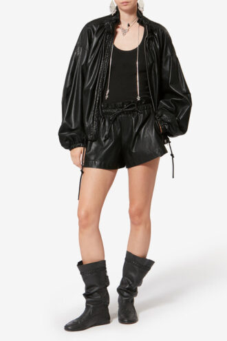 Short Naline en simili cuir souple