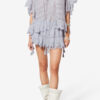 Short Puria en coton à volants et jupe-short en dentelle florale