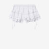 Short Puria en coton à volants et jupe-short en dentelle florale