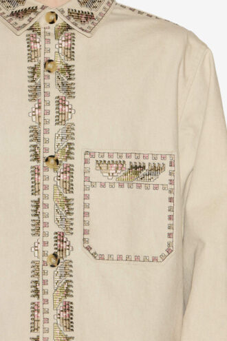 Surchemise en coton brodée Rudy Surchemise en coton brodée Rudy