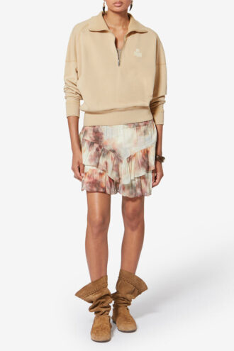 Sweat-shirt à col montant en coton Ross