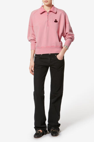 Sweat-shirt à col montant en coton Ross