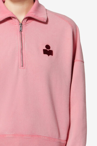 Sweat-shirt à col montant en coton Ross