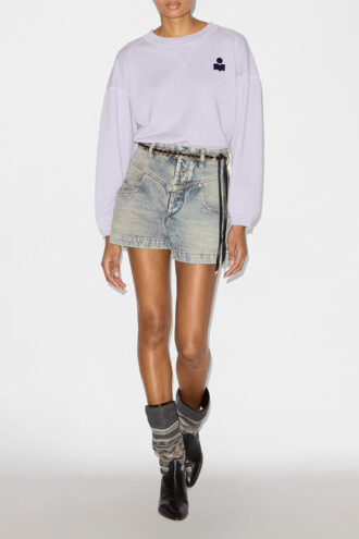 Sweat-shirt court en coton avec logo Margo