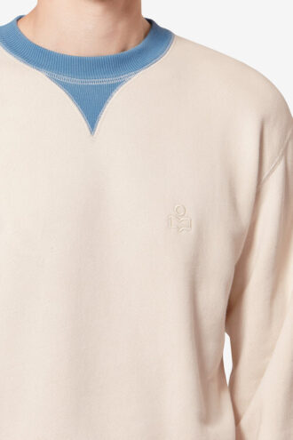 Sweat-shirt en coton brodé Miker