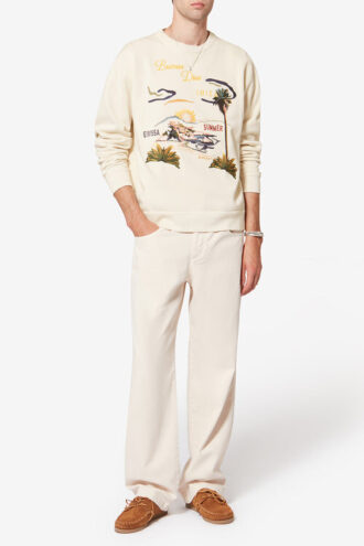 Sweat-shirt en coton brodé Mikoy