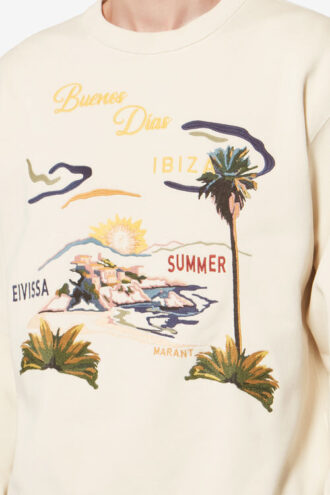 Sweat-shirt en coton brodé Mikoy