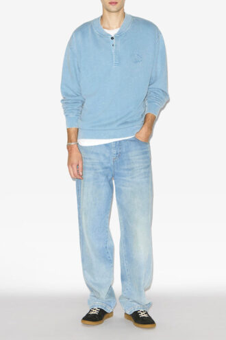 Sweat-shirt en coton délavé Mathias
