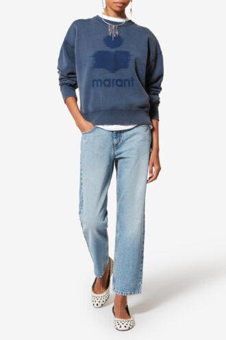 Sweat-shirt en coton Mobyli avec logo