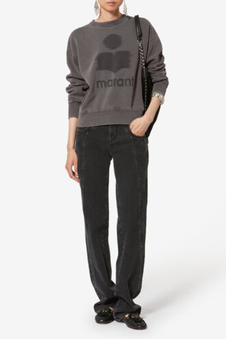 Sweat-shirt en coton Mobyli avec logo
