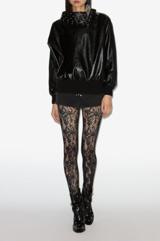 Sweat-shirt en cuir Cendrine