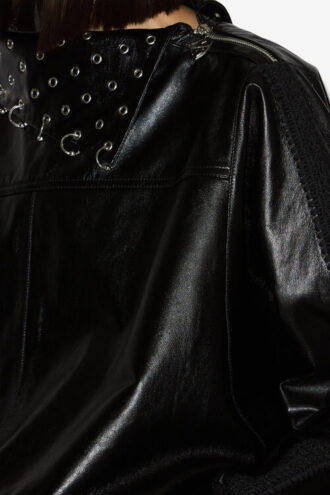 Sweat-shirt en cuir Cendrine