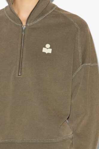 Sweat-shirt Ross en coton à col zippé
