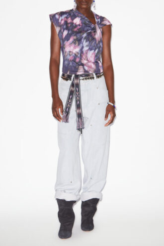 T-shirt asymétrique en coton imprimé Nayda T-shirt asymétrique en coton imprimé Nayda