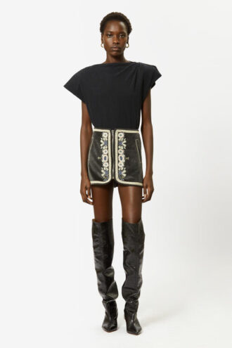 T-shirt asymétrique à manches courtes Sebani