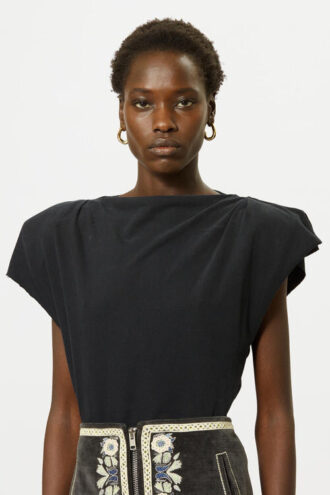 T-shirt asymétrique à manches courtes Sebani