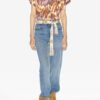 T-shirt court en coton imprimé aquarelle Zilia