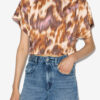 T-shirt court en coton imprimé aquarelle Zilia