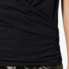 T-shirt drapé à manches courtes Maisan