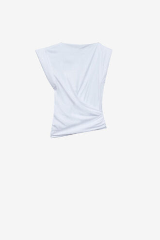 T-shirt drapé à manches courtes Maisan T-shirt drapé à manches courtes Maisan