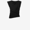 T-shirt drapé à manches courtes Maisan