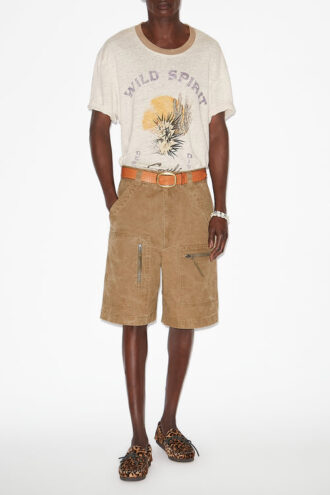 T-shirt en lin imprimé Honore
