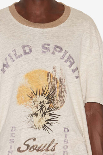 T-shirt en lin imprimé Honore