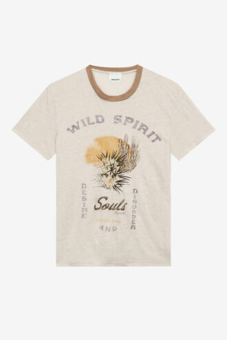 T-shirt en lin imprimé Kiliann