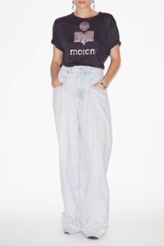 T-shirt en lin Zewel avec logo