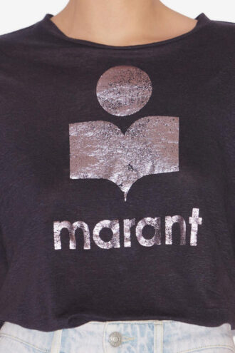 T-shirt en lin Zewel avec logo