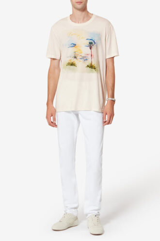 T-shirt à manches courtes en coton imprimé Honoré