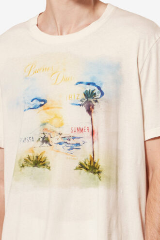 T-shirt à manches courtes en coton imprimé Honoré