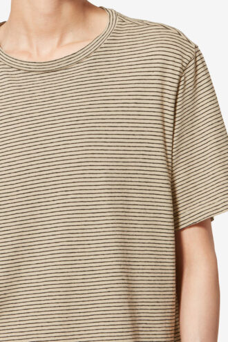 T-shirt rayé en coton et lin Zewel
