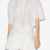 Top Carmen en voile de coton froncé Top Carmen en voile de coton froncé