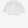 Top Carmen en voile de coton froncé Top Carmen en voile de coton froncé