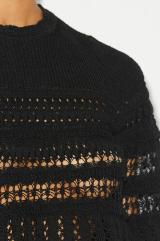 Top court en maille crochetée Frizy Top court en maille crochetée Frizy
