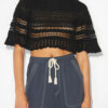 Top court en maille crochetée Frizy