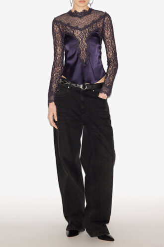 Top en satin et dentelle Diem