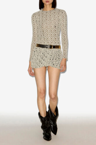 Top en tulle brodé Soline