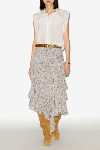 Top en voile de coton Gresia