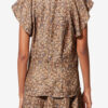 Top Lonea en jacquard de soie à fleurs drapé Top Lonea en jacquard de soie à fleurs drapé