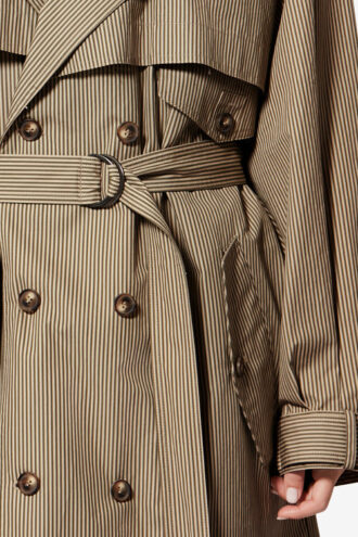 Trench-coat en coton rayé Chilma