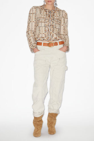 Veste courte en coton imprimé Cristy