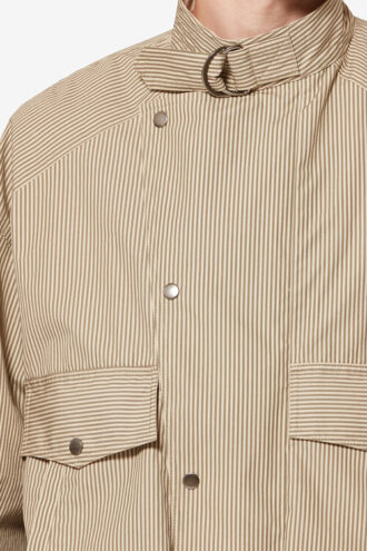 Veste courte en coton rayé