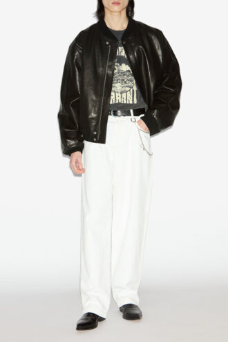 Veste courte en cuir Blaike