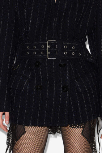 Veste courte en laine vierge avec ceinture Fyma