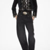 Veste courte en velours brodé Hady