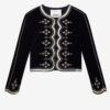 Veste courte en velours brodé Hady